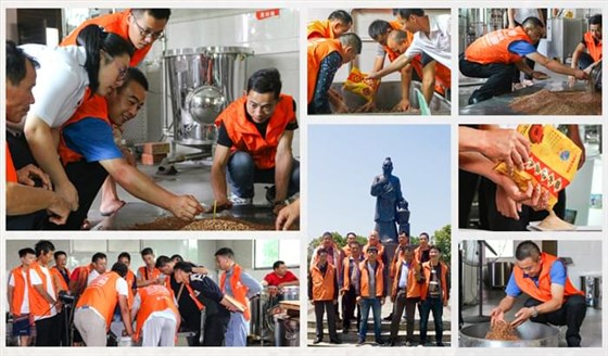 雅大釀酒設(shè)備白酒廠，學員親自釀酒實操