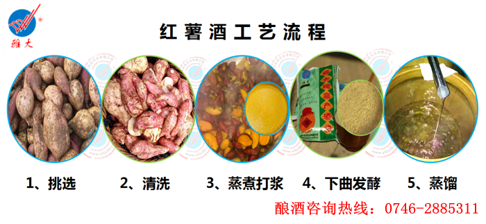 雅大紅薯酒工藝流程圖 雅大紅薯酒工藝流程圖