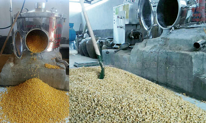 15-200斤側(cè)開(kāi)口釀酒設(shè)備玉米釀酒實(shí)操