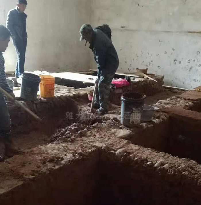 6.9用雅大全自動(dòng)釀酒設(shè)備、混蒸混燒工藝釀造美味濃香型白酒8 濃香白酒酵池建設(shè)中